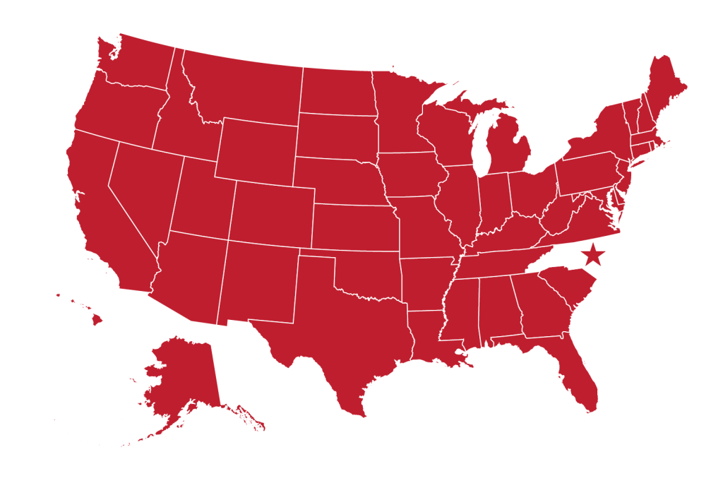 USA NC MAP