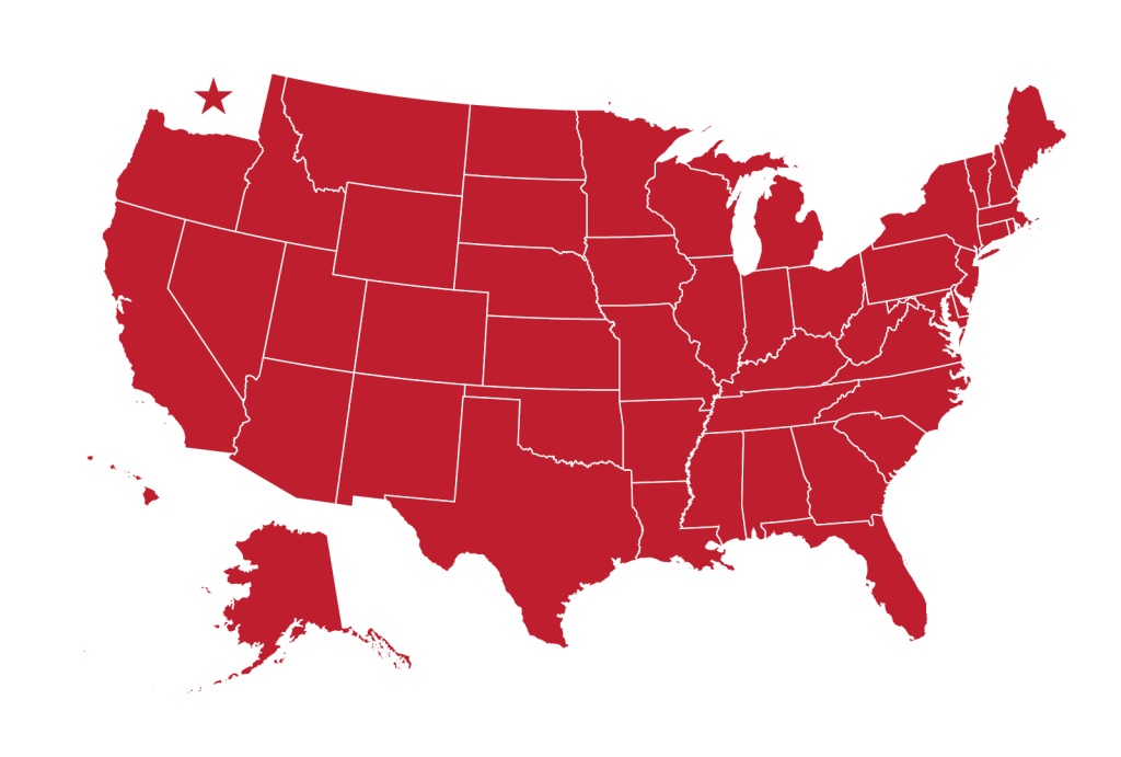 USA WA MAP